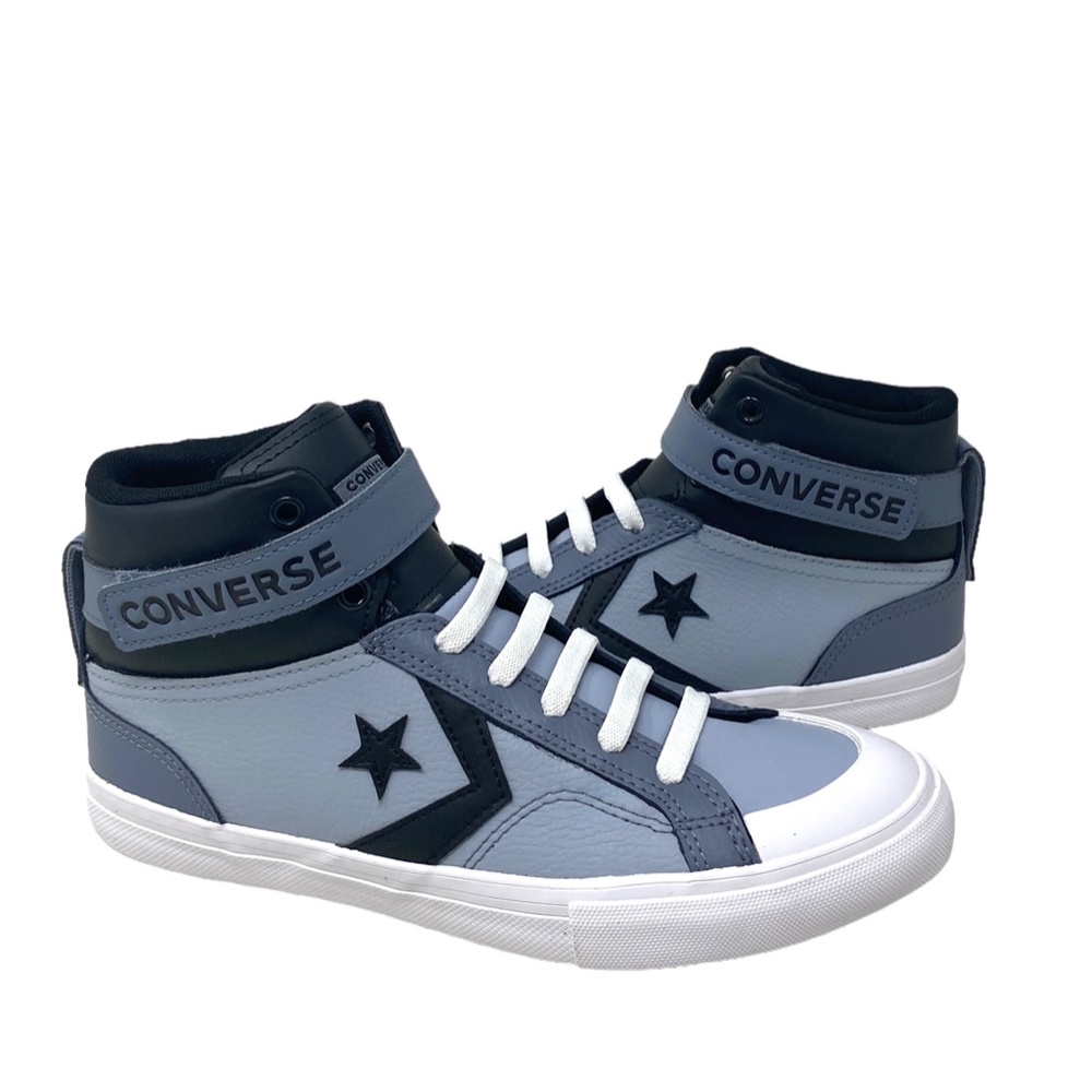 Converse Pro Blaze Strap Sneaker Kids Women's Leather Mid Top Gray Shoes A05708C - Picture 7 of 9